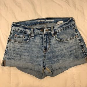 Festival jean shorts with rolled cuff
